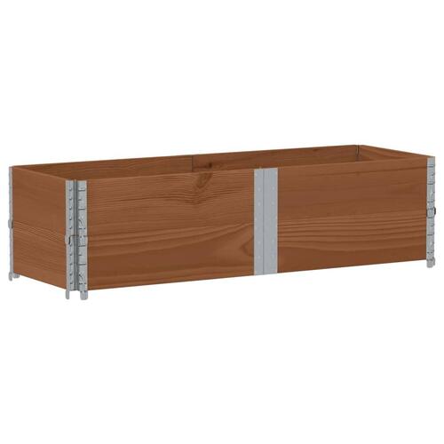 Plantekasse 150x50 cm massivt fyrretræ brun