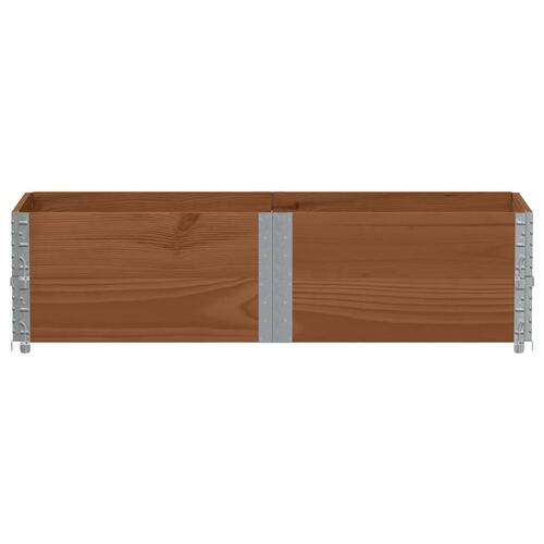 Plantekasse 150x50 cm massivt fyrretræ brun