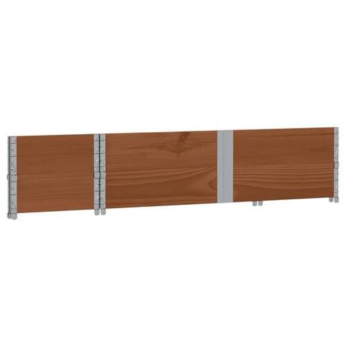 Plantekasse 150x50 cm massivt fyrretræ brun