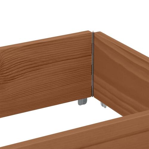 Plantekasse 150x50 cm massivt fyrretræ brun