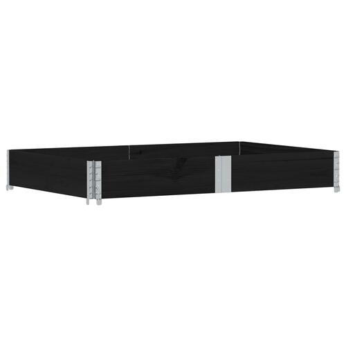 Plantekasse 150x100 cm massivt fyrretræ sort
