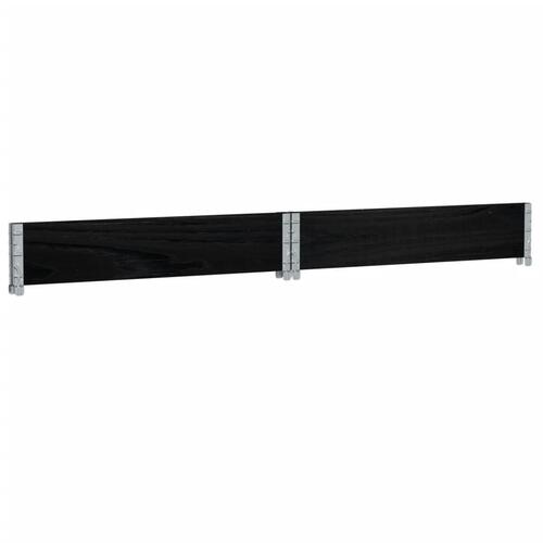 Plantekasse 100x100 cm massivt fyrretræ sort