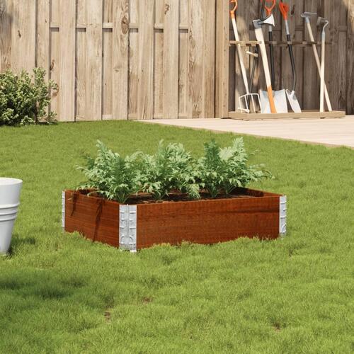 Plantekasse 80x60 cm massivt fyrretræ brun