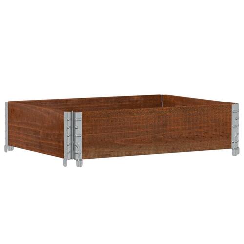 Plantekasse 80x60 cm massivt fyrretræ brun