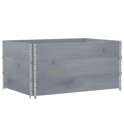 Plantekasse 120x80 cm massivt fyrretræ grå
