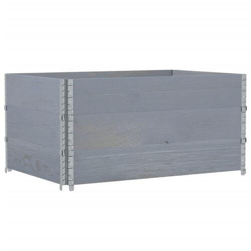 Plantekasse 120x80 cm massivt fyrretræ grå