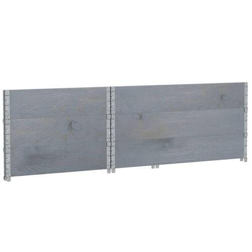 Plantekasse 120x80 cm massivt fyrretræ grå