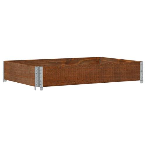 Plantekasse 120x80 cm massivt fyrretræ brun