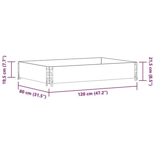 Plantekasse 120x80 cm massivt fyrretræ brun