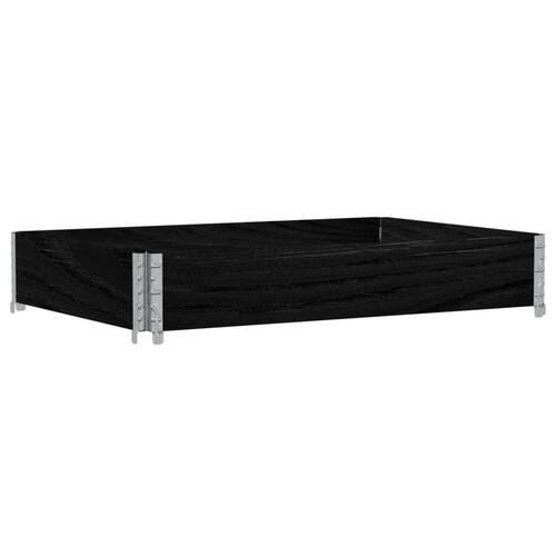 Plantekasse 120x80 cm massivt fyrretræ sort