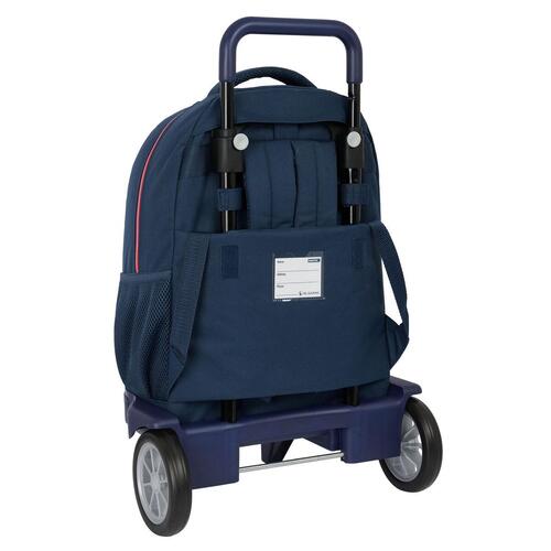 Skolerygsæk med Hjul El Ganso Classic Marineblå 33 X 45 X 22 cm