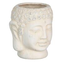 Urtepotte Flødefarvet Terrakotta Buddha Orientalsk 14 x 14 x 15,5 cm