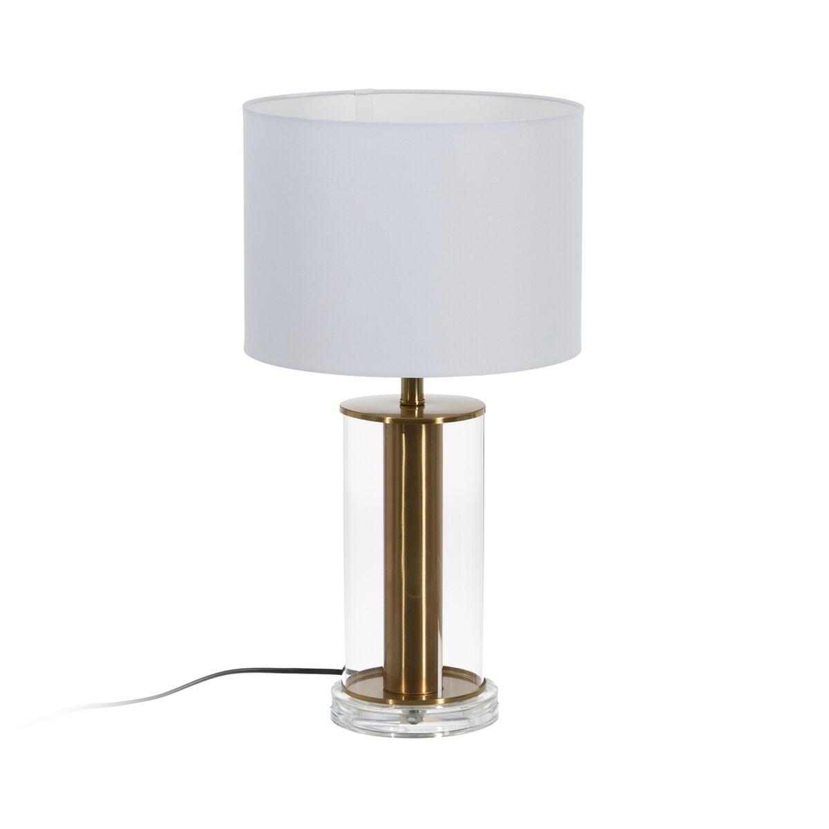 Bordlampe Hvid Gylden Krystal Jern 40 W 28 x 28 x 51 cm