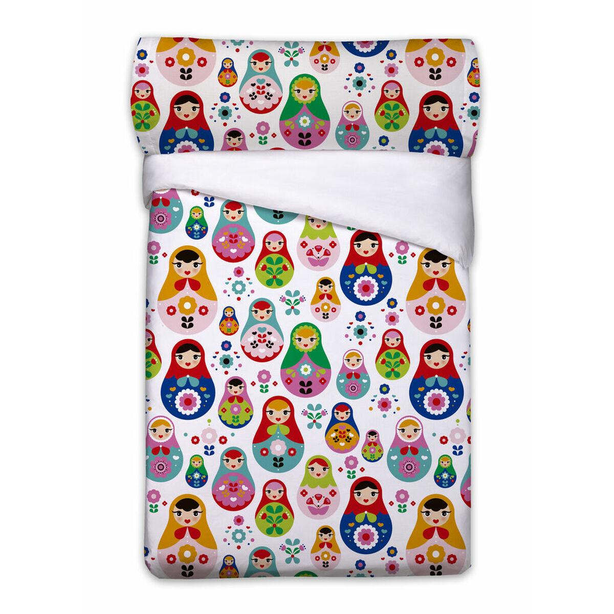 Dynebetræk sæt Pierre Cardin MATRIOSKAS - Hvid, Seng 90, 3 dele