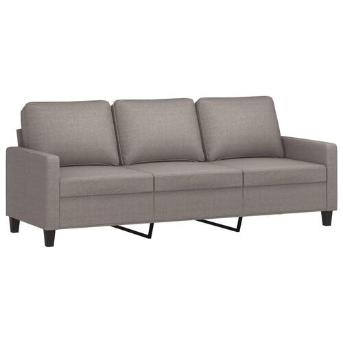 3 personers sofa med hynder stof gråbrun