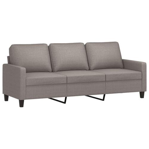 3 personers sofa med hynder stof gråbrun
