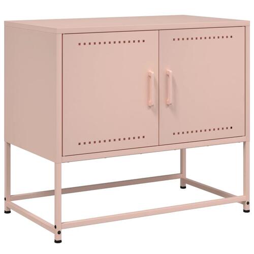 Tv-bord 68,5x39x60,5 cm stål lyserød