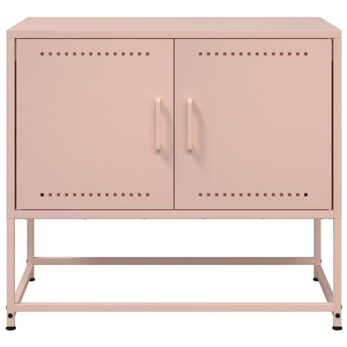 Tv-bord 68,5x39x60,5 cm stål lyserød