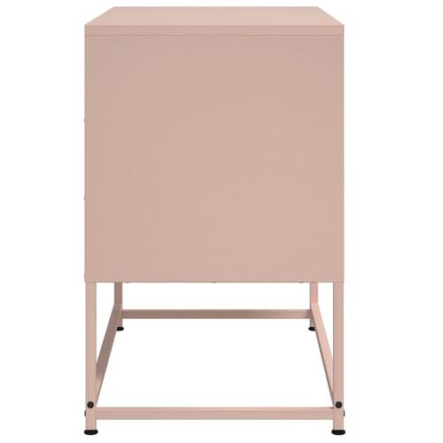 Tv-bord 68,5x39x60,5 cm stål lyserød