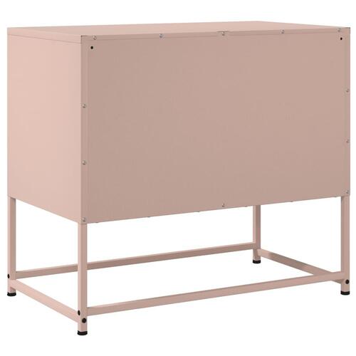 Tv-bord 68,5x39x60,5 cm stål lyserød
