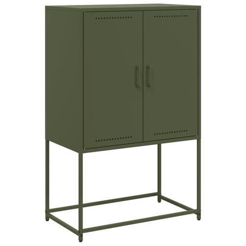 Tv-bord 68x39x60,5 cm stål olivengrøn