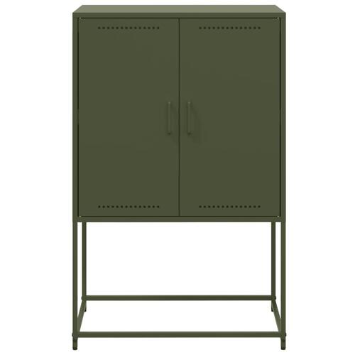 Tv-bord 68x39x60,5 cm stål olivengrøn