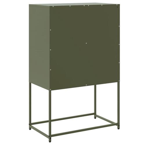 Tv-bord 68x39x60,5 cm stål olivengrøn
