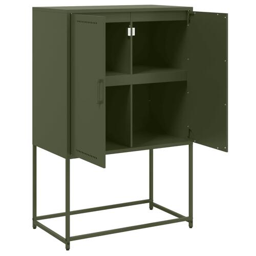Tv-bord 68x39x60,5 cm stål olivengrøn