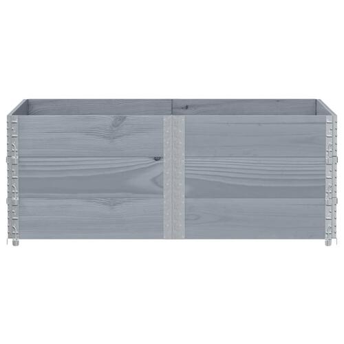 Plantekasse 150x100 cm massivt fyrretræ grå