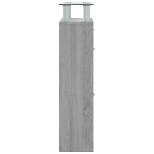 Skoskab 63x24x104 cm konstrueret træ grå sonoma-eg