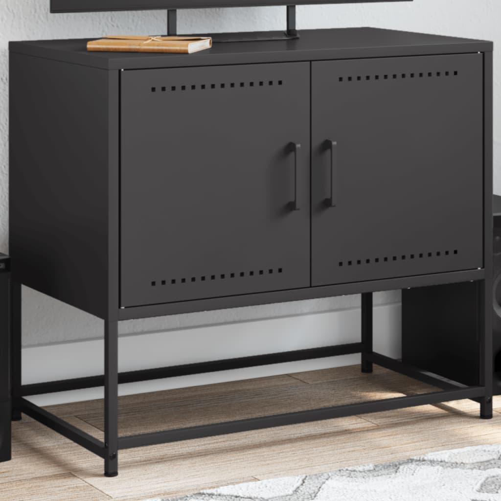 Tv-bord 68,5x39x60,5 cm stål sort