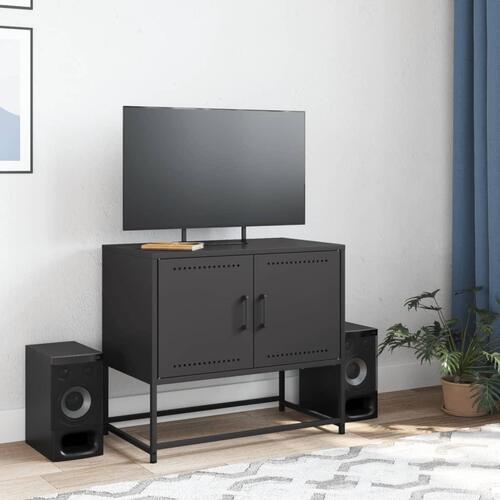 Tv-bord 68,5x39x60,5 cm stål sort