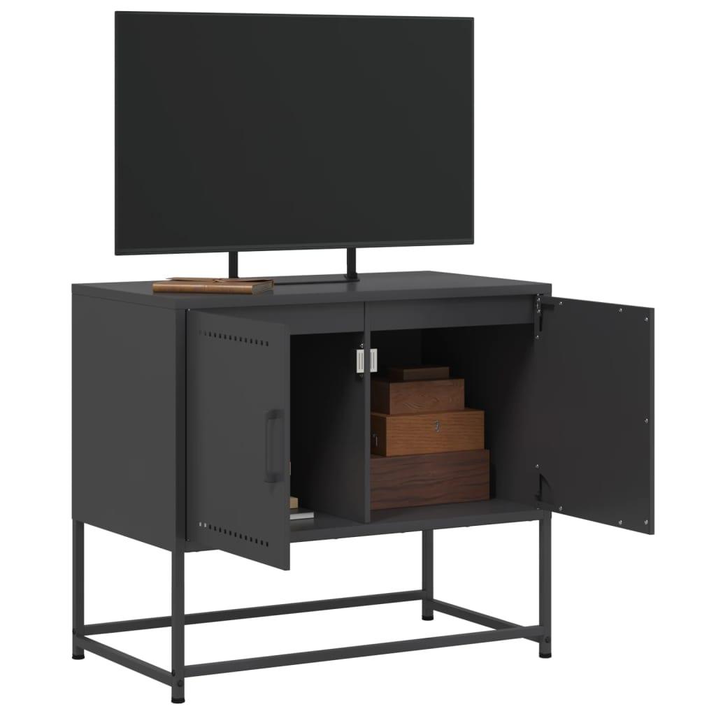 Tv-bord 68,5x39x60,5 cm stål sort