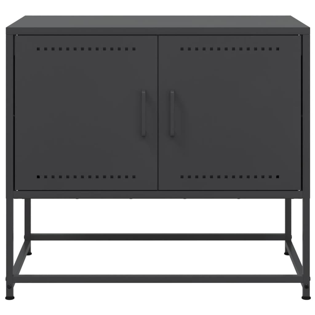 Tv-bord 68,5x39x60,5 cm stål sort