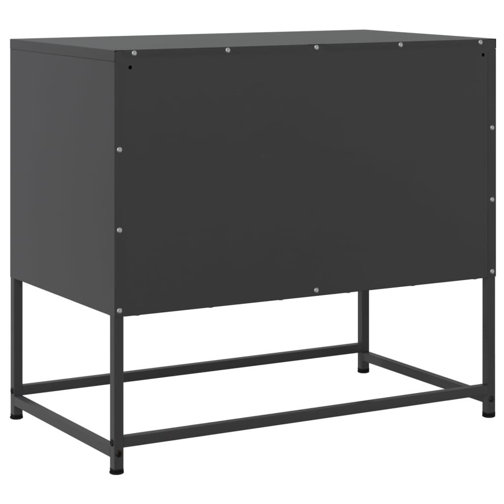 Tv-bord 68,5x39x60,5 cm stål sort