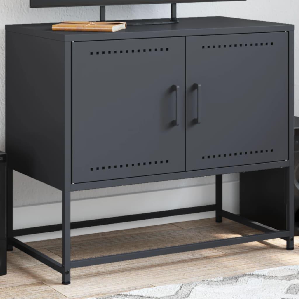 Tv-bord 68,5x39x60,5 cm stål antracitgrå