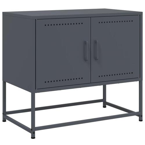 Tv-bord 68,5x39x60,5 cm stål antracitgrå