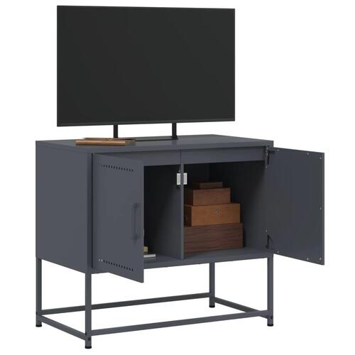 Tv-bord 68,5x39x60,5 cm stål antracitgrå