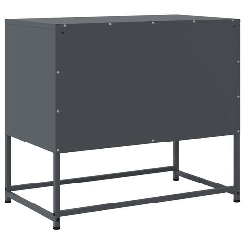 Tv-bord 68,5x39x60,5 cm stål antracitgrå