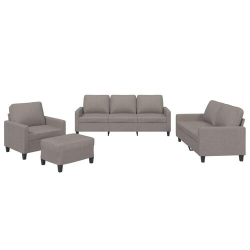 Sofasæt 4 dele med hynder stof gråbrun