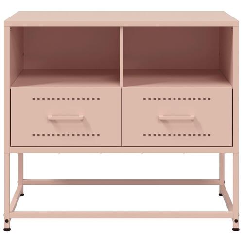 Tv-bord 68x39x60,5 cm stål lyserød