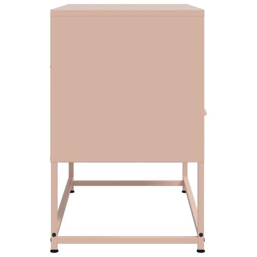 Tv-bord 68x39x60,5 cm stål lyserød