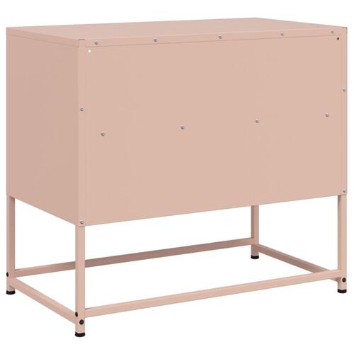 Tv-bord 68x39x60,5 cm stål lyserød