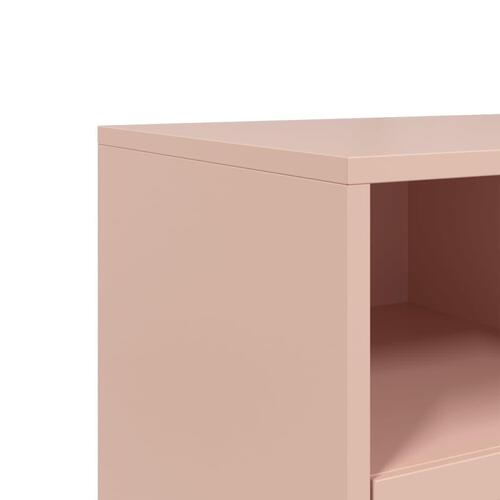 Tv-bord 68x39x60,5 cm stål lyserød