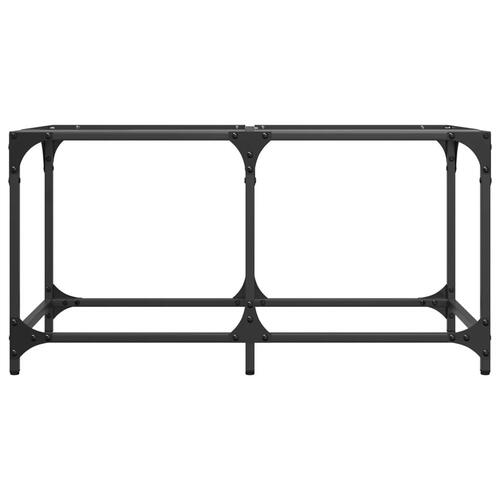 Sofabord med transparent glastop 78,5x40x40 cm stål