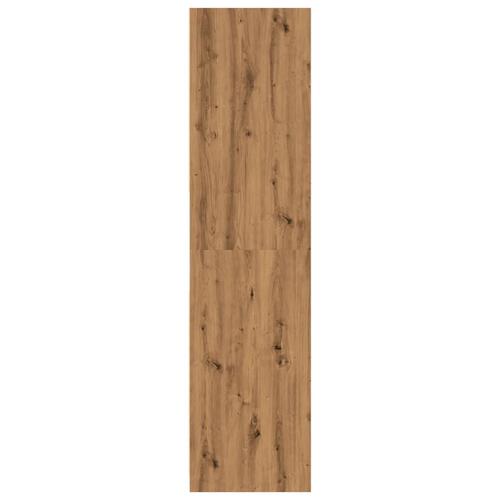 Klædeskab 80x50x200 cm konstrueret træ egetræslook