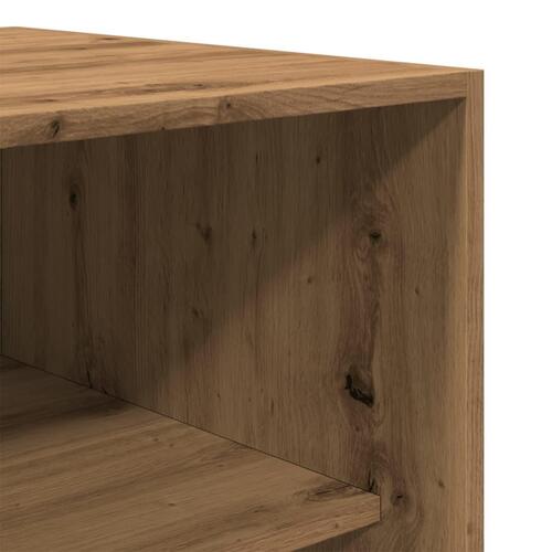 Klædeskab 80x50x200 cm konstrueret træ egetræslook