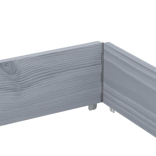 Pallerammer 3 stk. 150x100 cm massivt fyrretræ grå