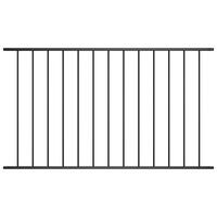 Hegnspanel 1,7 x 1,25 m pulverlakeret stål sort