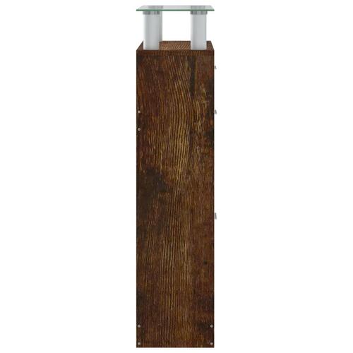 Skoskab 63x24x104 cm konstrueret træ røget egetræsfarve